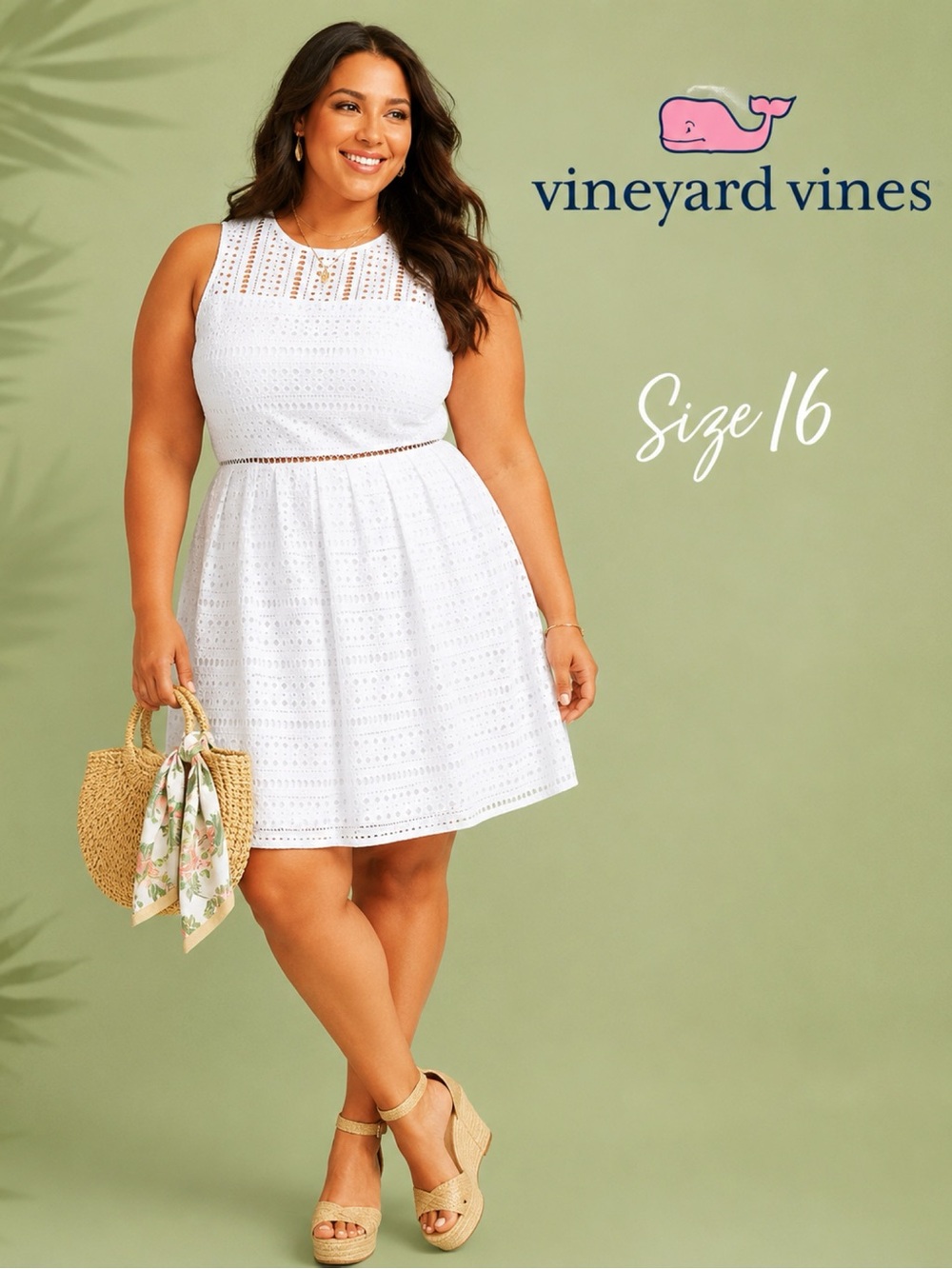 Vineyard Vines White Eyelet Mini Dress